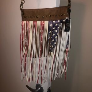 Fringe American Flag Crossbody Purse